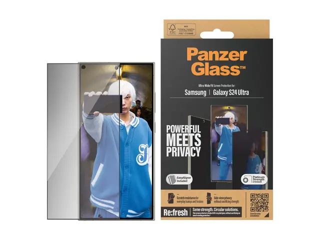 PanzerGlass - Skjermbeskyttelse for mobiltelefon ultravid passform...