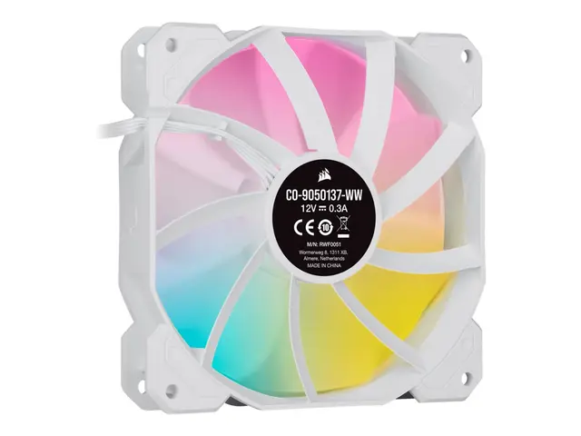 CORSAIR iCUE SP120 RGB ELITE - Kabinettvifte - 120 mm - hvit (en p...