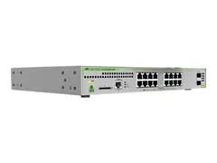 Allied Telesis CentreCOM AT-GS970M/18PS Switch - L3 - Styrt - 16 x 10/100/1000 (PoE+) + 2 x SFP (mini-GBIC) (opplink) - stasjonær, rackmonterbar - PoE+ (247 W)