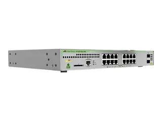 Allied Telesis CentreCOM AT-GS970M/18PS - Switch L3 - Styrt - 16 x 10/100/1000 (PoE+) + 2 x SFP (mini-GBIC) (opplink) - stasjonær, rackmonterbar - PoE+ (247 W)