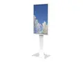 HI-ND Floorstand Glass with Casing 55&quot; - Stativ for digitalsignerings-LCD-panel - metall, glass - hvit, RAL 9003 - skjermst&#248;rrelse: 55&quot; - monteringsgrensesnitt: 200 x 200 mm - plassering p&#229; gulv - for Samsung QB55, QH55, QM55