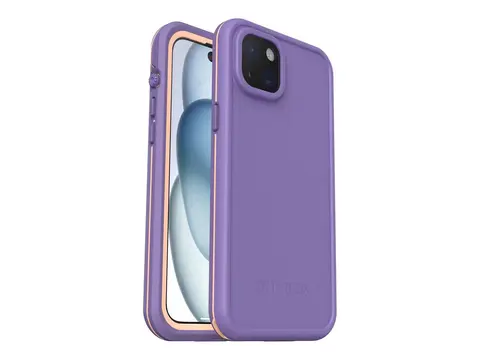 OtterBox FRE - Beskyttende vanntett eske for mobiltelefon MagSafe-samsvar - TPE, polykarbonat, herdbar elastomer - plommeregel (lilla) - for Apple iPhone 15 Plus