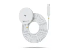 Startech - Trådløs ladepute - Qi 2.2, magnetic, with USB-C tethered cable, MagSafe 25 watt - hvit