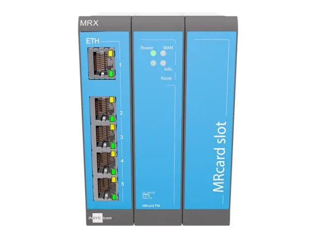 INSYS icom MRX MRX3 LAN - Ruter 5-port svitsj DIN-skinnemonterbar