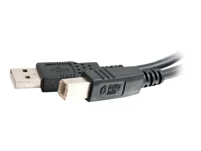 C2G 3m USB 2.0 A/B Cable - USB-kabel (hann) til USB-type B 3 m svart