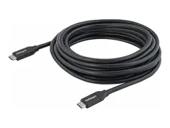 StarTech.com 4m USB C Cable w/ PD 13ft USB Type C Cable - 5A Power Delivery - USB 2.0 USB-IF Certified - USB 2.0 Type-C Cable - 100W/5A (USB2C5C4M) - USB type C-kabel - 24 pin USB-C til 24 pin USB-C - 4 m