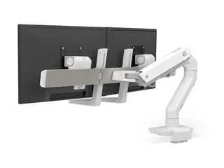 Ergotron HX - Monteringssett (håndtak, leddarm, 2 svingtapper, hengselbue, utvidelse, lavprofil toppmontert C-klemme 18-25 mm) Konstant kraftteknologi - for 2 LCD-skjermer - hvit - skjermstørrelse: inntil 32"