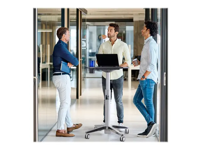 Ergotron LearnFit Tall - Stående skrivebord mobil rektangulær hvit...