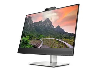 HP E27m G4 Conferencing Monitor E-Series - LED-skjerm - 27" - 2560 x 1440 QHD @ 75 Hz - IPS - 300 cd/m² - 1000:1 - 5 ms - HDMI, DisplayPort, USB-C - høyttalere - sølv (stativ), svart hode