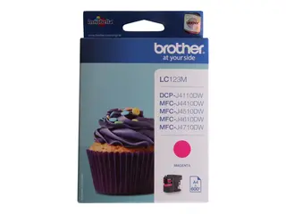 Brother LC123M - Høy ytelse - magenta - original blekkpatron - for Brother DCP-J100, DCP-J105, DCP-J132W, DCP-J4110DW, DCP-J552DW, DCP-J752DW