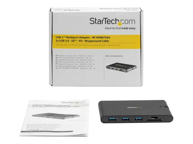 Startech USB C Multiport Adapter, Type-C Mini Dock with HDMI 4K or...