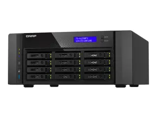 QNAP TS-h1290FX - NAS-server - 12 brønner SATA 6Gb/s / PCIe (NVMe) / U.2 - RAM 64 GB - 25 Gigabit Ethernet / 2.5 Gigabit Ethernet - iSCSI støtte