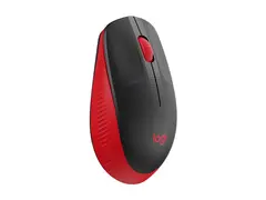 Logitech M190 - Mus - optisk - 3 knapper trådløs - USB trådløs mottaker - rød