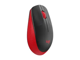 Logitech M190 - Mus - optisk - 3 knapper trådløs - USB trådløs mottaker - rød