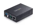Startech - Fibermedieomformer - 1GbE - over fiberoptikk 10Base-T, 1000Base-LX, 100Base-TX, 1000Base-T - LC Duplex enkeltmodus / RJ-45 - opp til 40 km - 1310 nm - TAA-samsvar