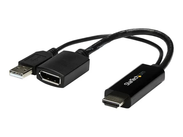 StarTech.com 4K 30Hz HDMI to DisplayPort Video Adapter w/ USB Powe...