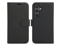 iiglo - Lommebok for mobiltelefon - 2-i-1 polyuretanlær - svart - for Samsung Galaxy S24