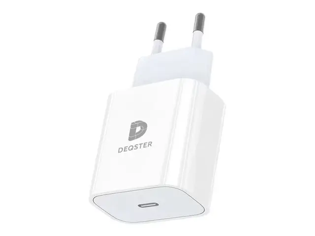 Deqster - Strømadapter - 20 Wh - 3 A (24 pin USB-C) - hvit - Europa