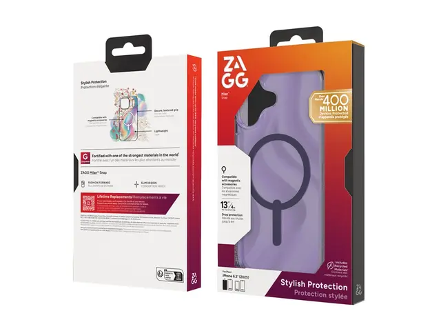 ZAGG Milan Snap - Baksidedeksel for mobiltelefon MagSafe-samsvar g...