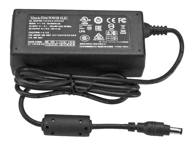 StarTech Replacement 12V DC Power Adapter - 12 Volts 5 Amps adapte...