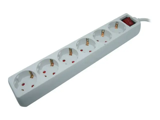 Elivi - Flerkoplingslist - AC 250 V - utgangskontakter: 6 (6 x str...