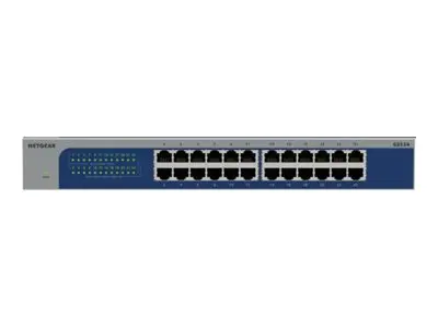 NETGEAR GS524v3 - Switch 24 x 10/100/1000 rackmonterbar, veggmonte...