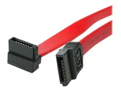 StarTech 12in SATA to Right Angle SATA Serial ATA Cable SATA-kabel - Serial ATA 150/300/600 - SATA (R) til SATA (R) - 30 cm - rettvinklet kontakt - rød