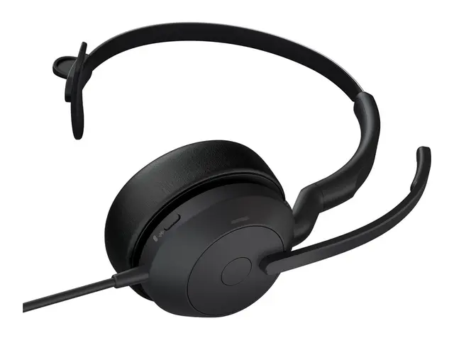 Jabra Evolve2 50 UC Mono - Hodesett on-ear trådløs, kablet aktiv s...