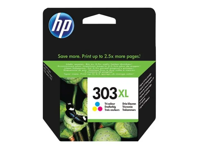 HP 303XL - 10 ml Høy ytelse farge (cyan, magenta, gul) original bl...