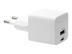 dbramante1928 re-charge Pro - Strømadapter 30 watt - 2 utgangskontakter (USB-C, USB) - hvit - Europa