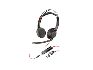 HP Poly Blackwire 5220 - hodesett - USB-C, 3,5 mm jakk