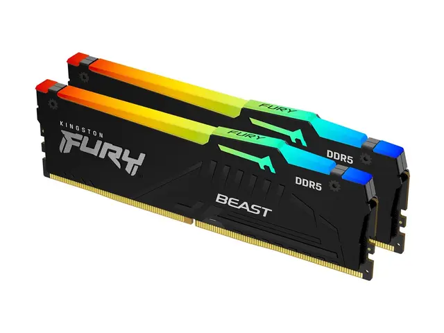 Kingston FURY Beast RGB - DDR5 sett 16 GB: 2 x 8 GB DIMM 288-pin 5...