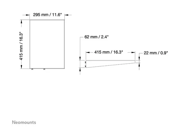 Neomounts PLASMA-M2SIDESHELF - Monteringskomponent (hylle) for not...