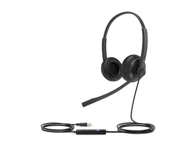 Yealink UH34 Dual - Hodesett on-ear kablet USB svart Certified for...