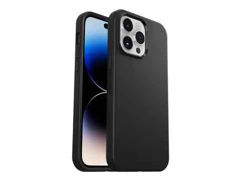 OtterBox Symmetry Series+ - Baksidedeksel for mobiltelefon antimikrobielt - MagSafe-samsvar - polykarbonat, syntetisk gummi - svart - for Apple iPhone 14 Pro Max