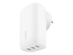 Belkin BoostCharge - Strømadapter - PPS-teknologi 67 watt - 3.25 A - Power Delivery 3.1, PD 3.0, Fast Charge - 3 utgangskontakter (USB-C) - hvit