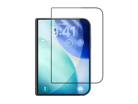 Screenor - Skjermbeskyttelse for mobiltelefon full deksel - glass - rammefarge svart - for Apple iPhone Duo