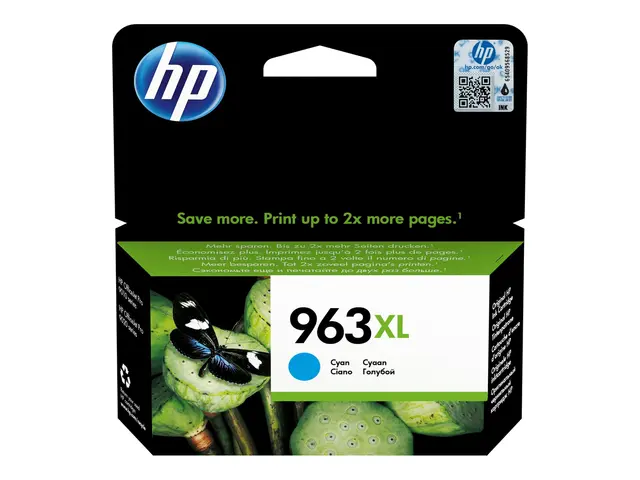HP 963XL - 22.77 ml Høy ytelse cyan original blekkpatron for Offic...