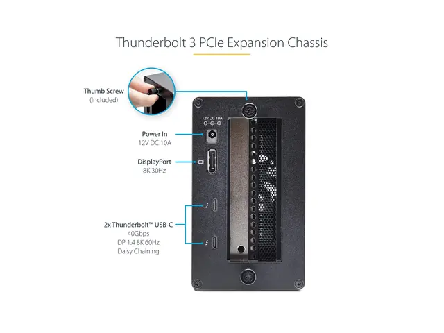 StarTech.com Thunderbolt 3 PCIe Expansion Chassis, Enclosure Box W...
