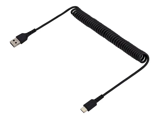 StarTech.com 3ft (1m) USB A to C Charging Cable, Coiled Heavy Duty...