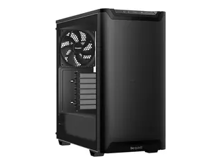 be quiet! Pure Base 501 Airflow Window Midi-t&#229;rn - ATX - sidepanel med vindu (herdet glass) - ingen str&#248;mforsyning (ATX / PS/2) - svart - USB/lyd