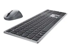Dell Premier Wireless Keyboard and Mouse KM7321W Tastatur- og mussett - tr&#229;dl&#248;s - 2.4 GHz, Bluetooth 5.0 - QWERTY - US International - titangr&#229; - med 3 years NBD Advance Exchange