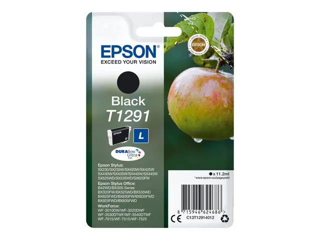 Epson T1291 - L-størrelse - svart - original - blære med RF-alarm ...