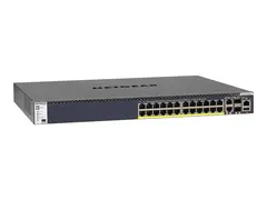 NETGEAR M4300-28G-PoE+ - Switch L3 - Styrt - 2 x 10/100/1000/10000 + 2 x 10 Gigabit SFP+ + 24 x 10/100/1000 (PoE+) - front til bakside-luftflyt - rackmonterbar - PoE+ (720 W)