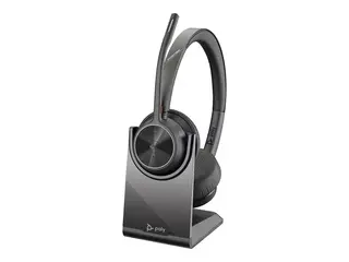 HP Poly Voyager 4320-M - Voyager 4300 UC series hodesett - on-ear - Bluetooth - trådløs, kablet - USB-C - svart - Certified for Microsoft Teams, Zoom Certified