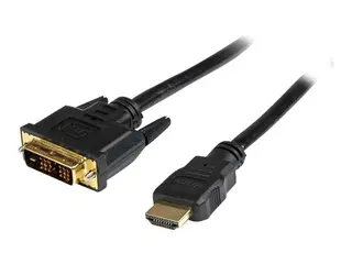 Startech 1m HDMI to DVID Cable M/M Adapterkabel - HDMI hann til DVI-D hann - 1 m - skjermet - svart