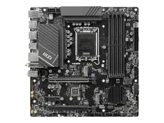 MSI PRO B760M-A WIFI - Hovedkort - micro ATX LGA1700-sokkel - B760 Chipset - USB 3.2 Gen 2, USB 3.2 Gen 1, USB-C 3.2 Gen 1 - 2.5 Gigabit LAN, Wi-Fi 6E, Bluetooth - innbygd grafikk (CPU kreves) - HD-lyd (8-kanalers)
