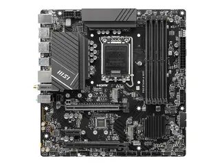 MSI PRO B760M-A WIFI - Hovedkort micro ATX - LGA1700-sokkel - B760 Chipset - USB 3.2 Gen 2, USB 3.2 Gen 1, USB-C 3.2 Gen 1 - 2.5 Gigabit LAN, Wi-Fi 6E, Bluetooth - innbygd grafikk (CPU kreves) - HD-lyd (8-kanalers)