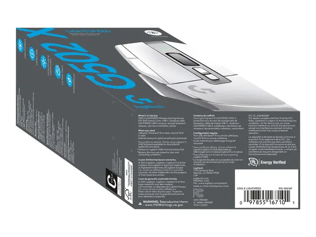 Logitech G G502 X LIGHTSPEED - Mus optisk 8 knapper trådløs 2.4 GH...