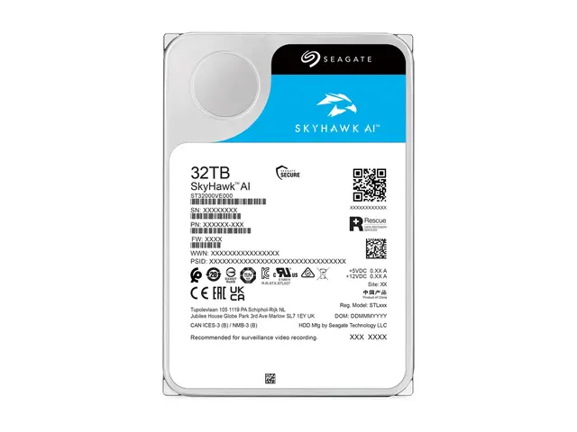 Seagate SkyHawk AI - Harddisk 32 TB intern 3.5" SATA 6Gb/s buffer:...